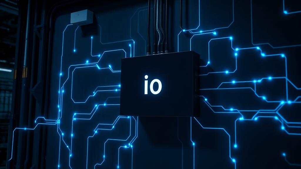 Industrial IIoT edge gateway connected to plant sensors