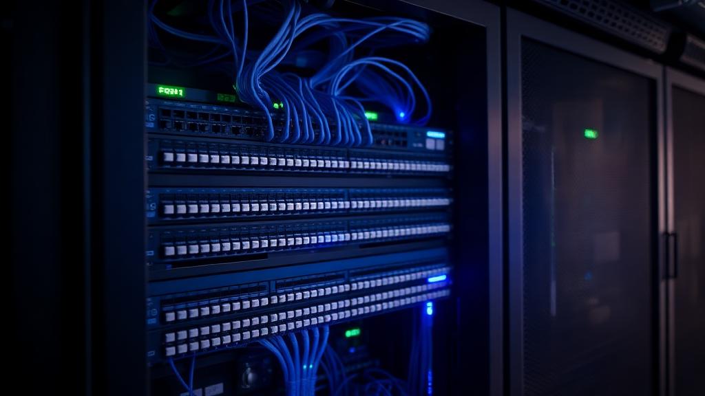 Industrial network switch cabinet with fibre and ethernet patching